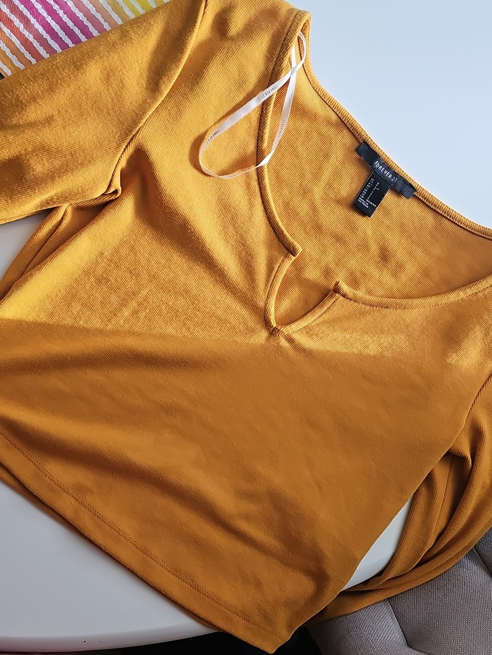 Forever 21 Mustard Yellow Long Sleeve Top